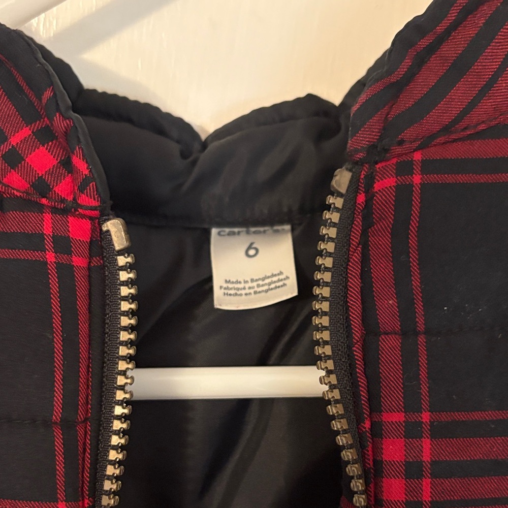 Cartier Red and Black Plaid Vest - Picture 2 of 3